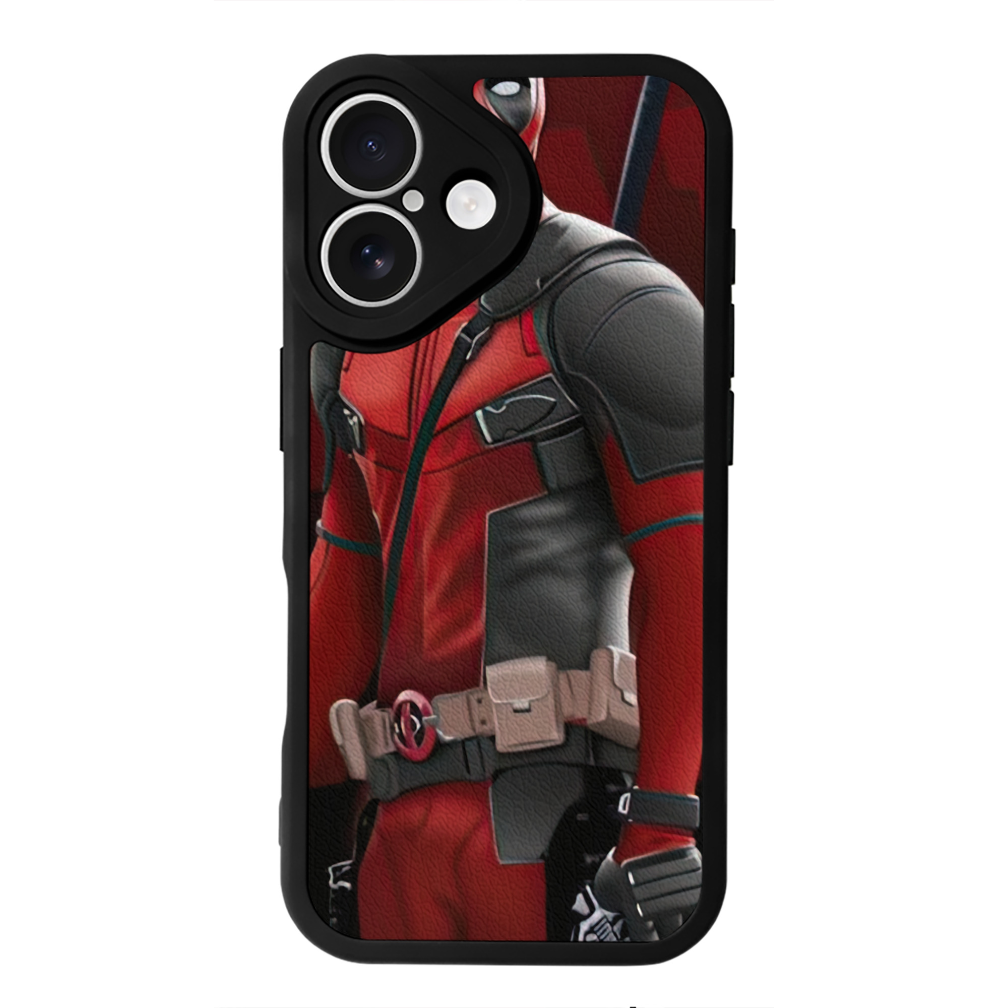 （画像用） Deadpool デッドプール 【iPhone 16シリーズ対応】シリコンスマホケース（レザー調） 材質：シリコン